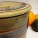 Antique Stoneware: Rare Banded Yellow Ware Butter Crock W/ Lid,  Ca.  1880 Crocks photo 3