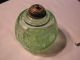 Vintage Vanity Master Perfume Bottle Green Or Vaseline Depression Eapg Glass Lg Perfume Bottles photo 2