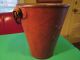 Antique English Leather/metal Bucket W Coat Of Arms Metalware photo 1