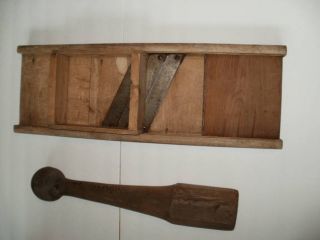 Vintage Cabbage Cutter And Smasher.  Very Old Great Decor photo