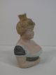 Antique German Bisque Naughty Figural Lady Perfume Bottle Half Doll Figurines photo 1