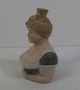 Antique German Bisque Naughty Figural Lady Perfume Bottle Half Doll Figurines photo 2