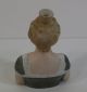 Antique German Bisque Naughty Figural Lady Perfume Bottle Half Doll Figurines photo 3