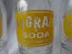 Vintage Nugrape Soda Yellow Logo Bottles Clear Glass Atlanta Ga Georgia Vase Bottles photo 1