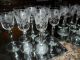 Vintage Crystal Etched Stemware Liquor Wine Cordial Glasses Lot 22 Pieces Stemware photo 8