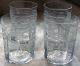 Antique Etched Lrg.  Crystal Pitcher + 4 Glasses Set_no Flaws_handblown_egyptian Pitchers photo 2