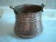 Small Decorative Caldron From Hammered Copper Metalware photo 1