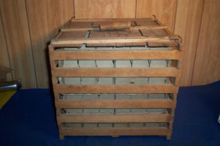 Antique Egg Crate - 12 Dozen Capacity With All Inserts And Seperators photo