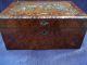 Great Antique Victorian Inlayed Burl Walnut Jewelry Box Boxes photo 2