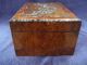Great Antique Victorian Inlayed Burl Walnut Jewelry Box Boxes photo 8