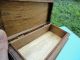 Antique Rare Wooden Jewelry Box Handmade Unique Wood Carving Art 19th Century Boxes photo 8