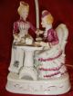 Vintage Figural Porcelain Lamp And Porcelain Shade Lamps photo 3