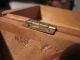 Vintage Wood Recipe Box W Recipes Clippings Dovetailed Rooster Flowers Hinged Vg Boxes photo 11