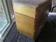 Vintage Wood Recipe Box W Recipes Clippings Dovetailed Rooster Flowers Hinged Vg Boxes photo 6