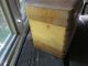 Vintage Wood Recipe Box W Recipes Clippings Dovetailed Rooster Flowers Hinged Vg Boxes photo 7