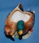 Vintage Japan Porcelain Ceramic Art Pottery Pair Ducks Bird Figurine/planter Figurines photo 9