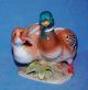 Vintage Japan Porcelain Ceramic Art Pottery Pair Ducks Bird Figurine/planter Figurines photo 3