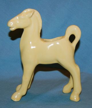 Vintage Porcelain Ceramic Shawnee Pottery Yellow Horse Figurine/planter photo