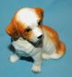 Vintage Lefton Japan Porcelain Ceramic Pottery Gorgeous St Bernard Dog Figurine Figurines photo 5