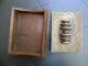 Vintage - Art Wood Box - With Heavy Brass Lid Designed As An Wood Textural Boxes photo 2