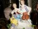 Shepard Couple Porcelain Figural Lamp Outstanding Work Of Antique Art Lamps photo 3