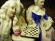 Antique Staffordshire Figurine Figure Seated Group People Playing Chess Figurines photo 7