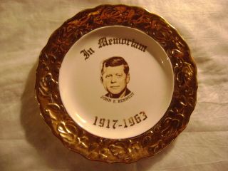 - John F.  Kennedy - In Memoriam - 1917 - 1963 - (ceramic Souvenir Plate) photo