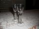 Pair Of Antique Cordial/liquor Glasses With Barley Twist Pedestal Mint Stemware photo 3