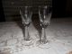 Pair Of Antique Cordial/liquor Glasses With Barley Twist Pedestal Mint Stemware photo 5