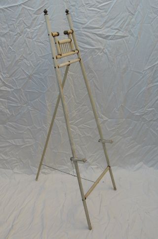 Gorgeous Antique Fluted Wood Floor Easel 60 