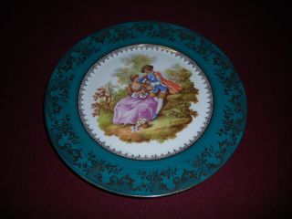 French Romantic Scene Portrait Plate photo