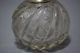Antique English Sterling Silver Collar Swirl Cut Glass Perfume - Cologne Bottle Perfume Bottles photo 1