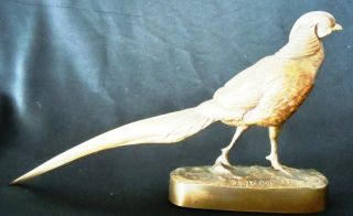 Bronze Pheasant Signed A.  Jecquemart photo