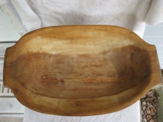 Primitive Hand Carved/signed Wood Dough Bowl - Handmade By Joe Griffith photo