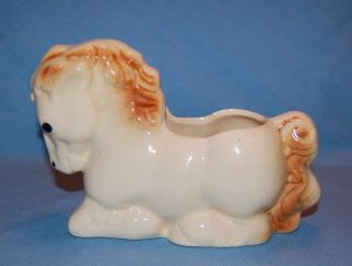 Vintage Porcelain Ceramic Mccoy Pottery Sweet Horse Pony Figurine/planter photo