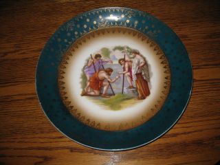 Antique Victorian Porcelain Display Plate photo