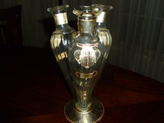 Vintage Garnier Liqueurs Paris France Shabby Chic Style Decanter Trio Vase - Rare photo