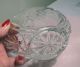 Vintage - - Lead Crystal Basket - - Hand Cut & Etched - - 