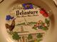 - Delaware - The Blue Hen State - (ceramic Souvenir Plate) The 