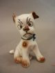 Antique German Porcelain Dog W/metal Insect Pair Figurines photo 10