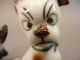 Antique German Porcelain Dog W/metal Insect Pair Figurines photo 2