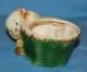 Vintage Porcelain Ceramic Hull Pottery Darling Cat Figurinewith Basket Planter Figurines photo 6