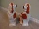 Antique Staffordshire Dogs 2 12 1/2 Inches High Figurines photo 6