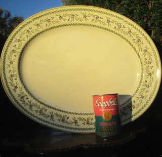 Early 1800 ' S Antique Mintons Rare Farnley Old English Oval Platter Staffordshire photo