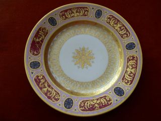 19th C Royal Vienna Hand Painted Plate - Neoclasical Design photo