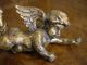 Antique Italian Carved Winged Cherub - Gold Gilded & Fantastic Patina Carved Figures photo 3