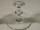 2 Antique 18th Century Double Wafer Stem Paneled Wine Glasses Stemware photo 3