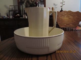 Antique Pitcher And Wash Basin From France photo
