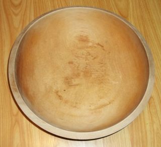 Vintage Wooden Dough/salad/mixing Bowl - Bird Design - ?ware - Guc photo
