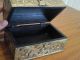 Antique / Hand Crafted Wooden Treasure Chest Covered In Brass / India Boxes photo 4